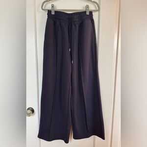 Navy Wide-Leg Pants